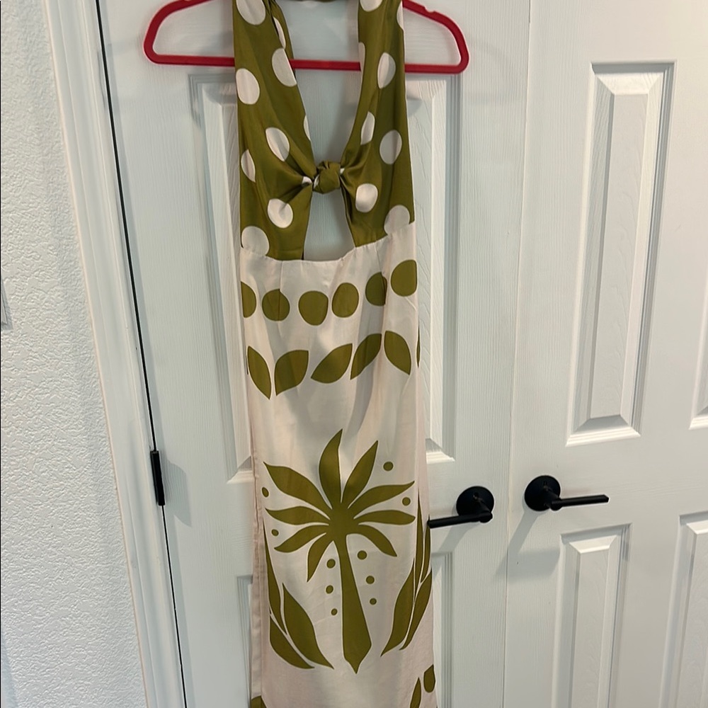Tropical  Patterned Halter dress